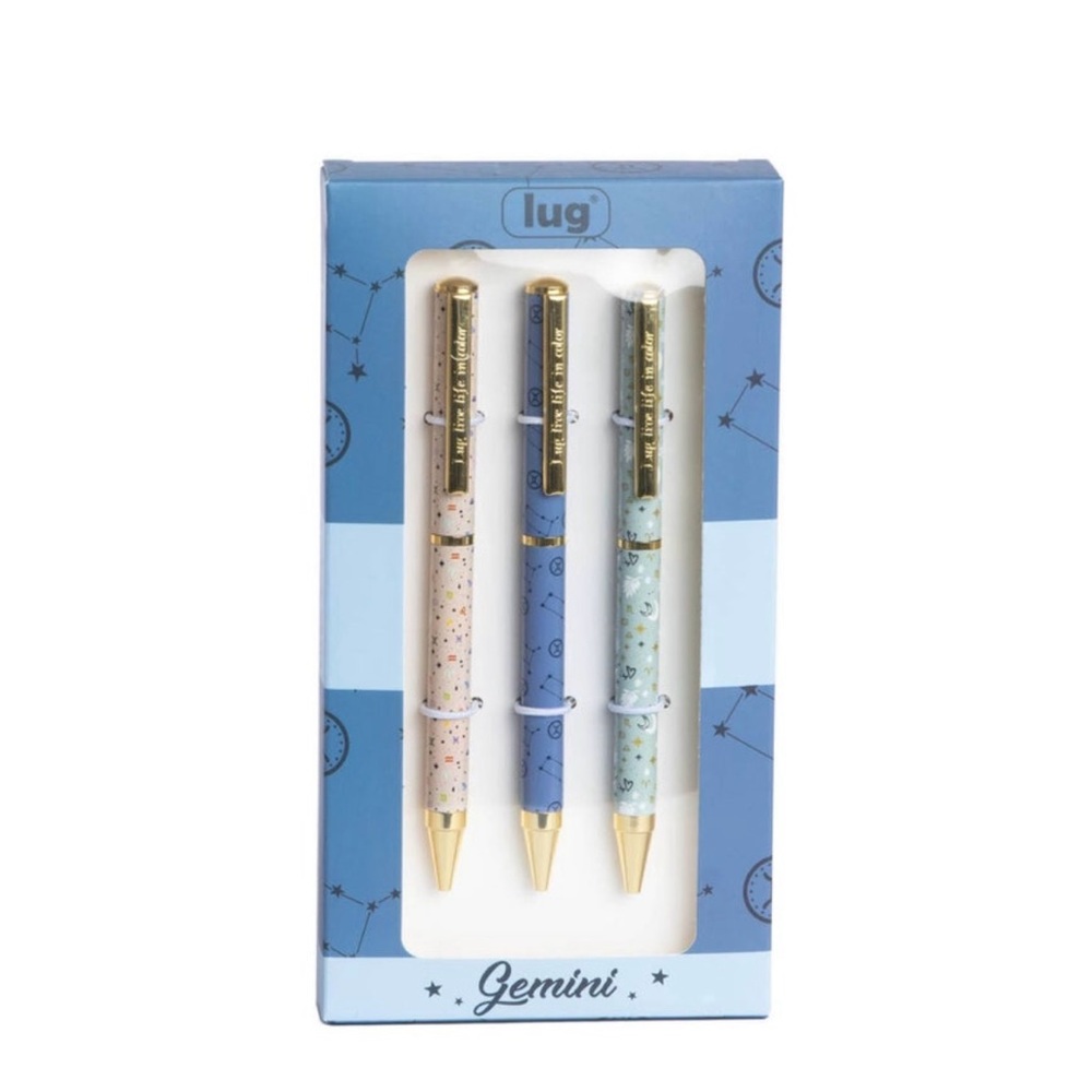 ✍️ Lug Gemini Pen Trio with Gold Details. 3pack SET. New in Box